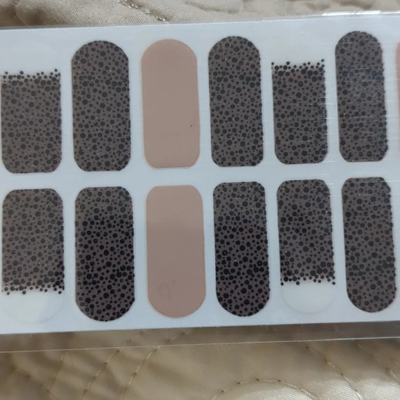 Trendy Full Nail Stickers, Patterned Wrap Nail Stickers, glitter mocha - Picture 2 of 4